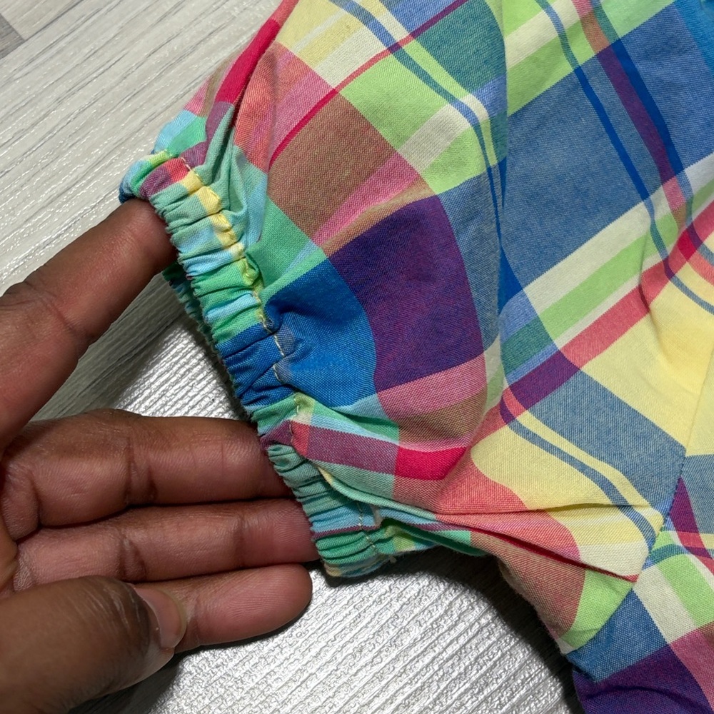 Chaps Multicolor Plaid Kids Blouse Size Small - Picture 7 of 8